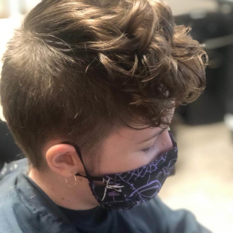 Short Hair Style, Perm, after shampoo and cut